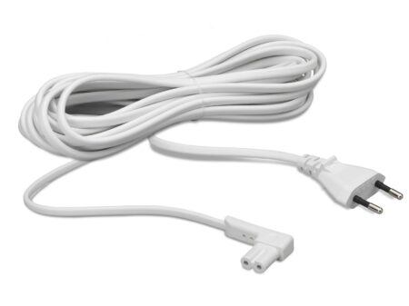 5m Power Cable Right Angle EU Wht x1