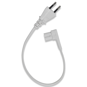 Flexson 0.35m Power Cable Right Angle EU Wht x1